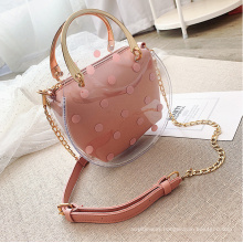 2022 Fashion Pink Candy Color Transparent Ladies Beach Jelly Bag Waterproof Women Handbag Sets